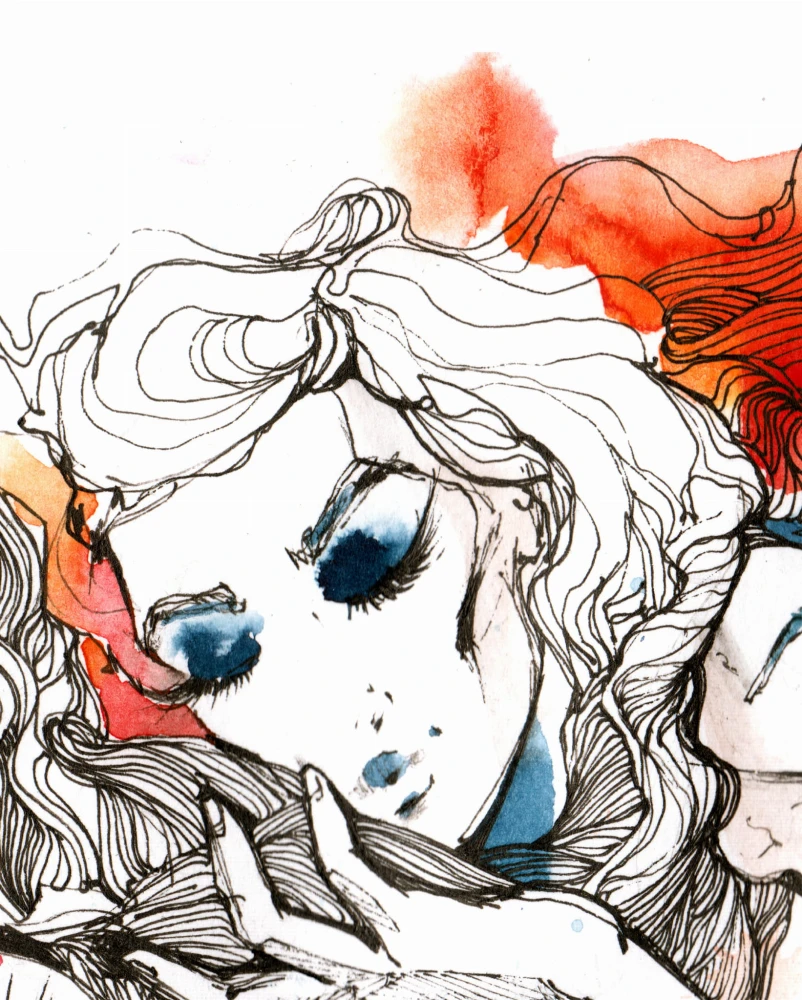 twarz kobiety pomarańczowa 50x40.jpg