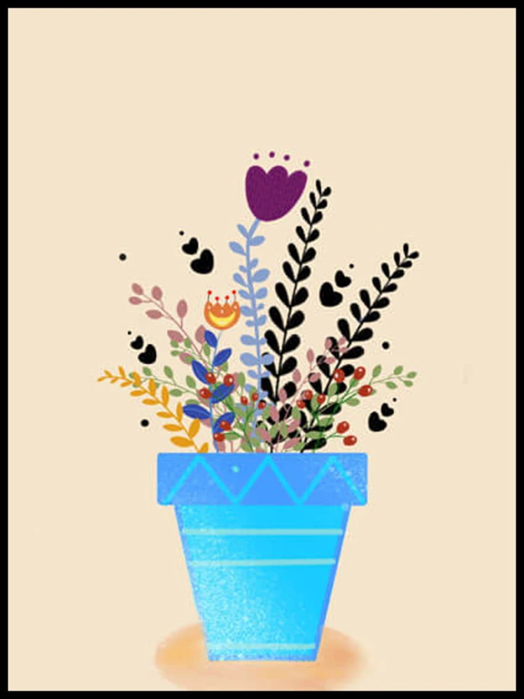 Kwiaty w doniczce w ramcee.jpg