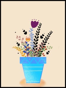 Kwiaty w doniczce w ramcee.jpg