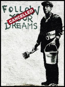 Banksy podąrzaj za marzeniami w ramcee.jpg