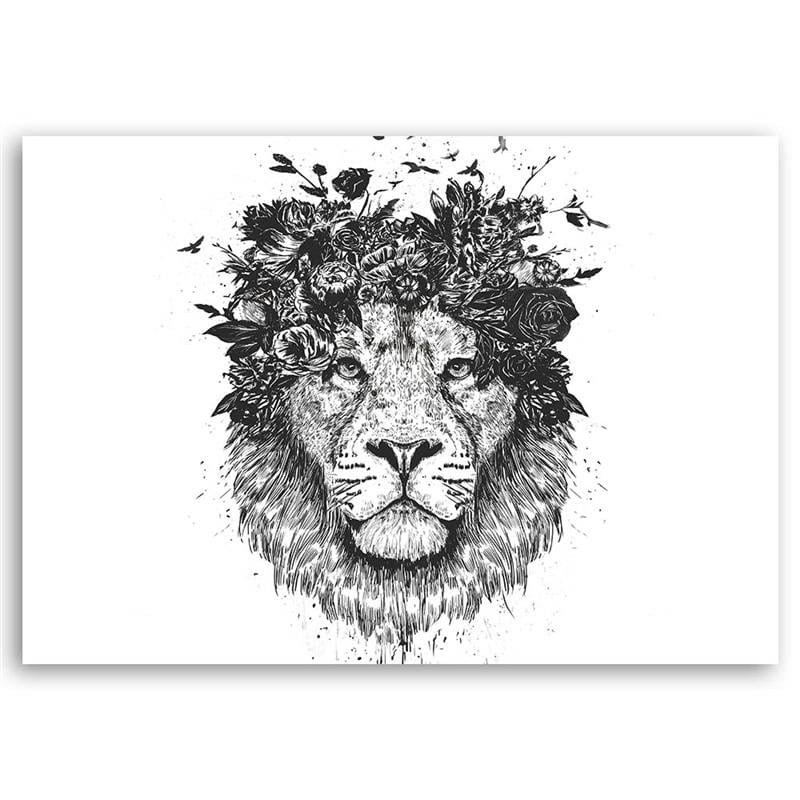 pol_pl_Obraz-na-plotnie-Canvas-Lew-kot-kwiaty-abstrakcja-82247_2.jpg