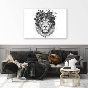 pol_pl_Obraz-na-plotnie-Canvas-Lew-kot-kwiaty-abstrakcja-82247_4.jpg