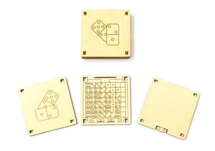 Drewniana gra podróżna Szachy domino zestaw.jpg