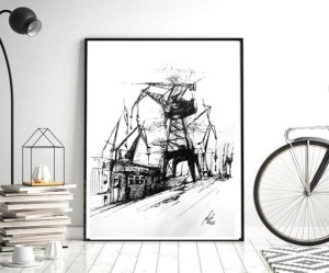 Plakat dźwigi Gdańsk 4rooms