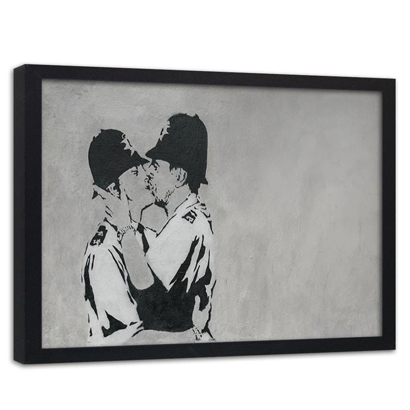 pol_pl_Plakat-ozdobny-w-ramie-czarnej-Banksy-graffiti-pocalunek-policjantow-83515_1.jpg