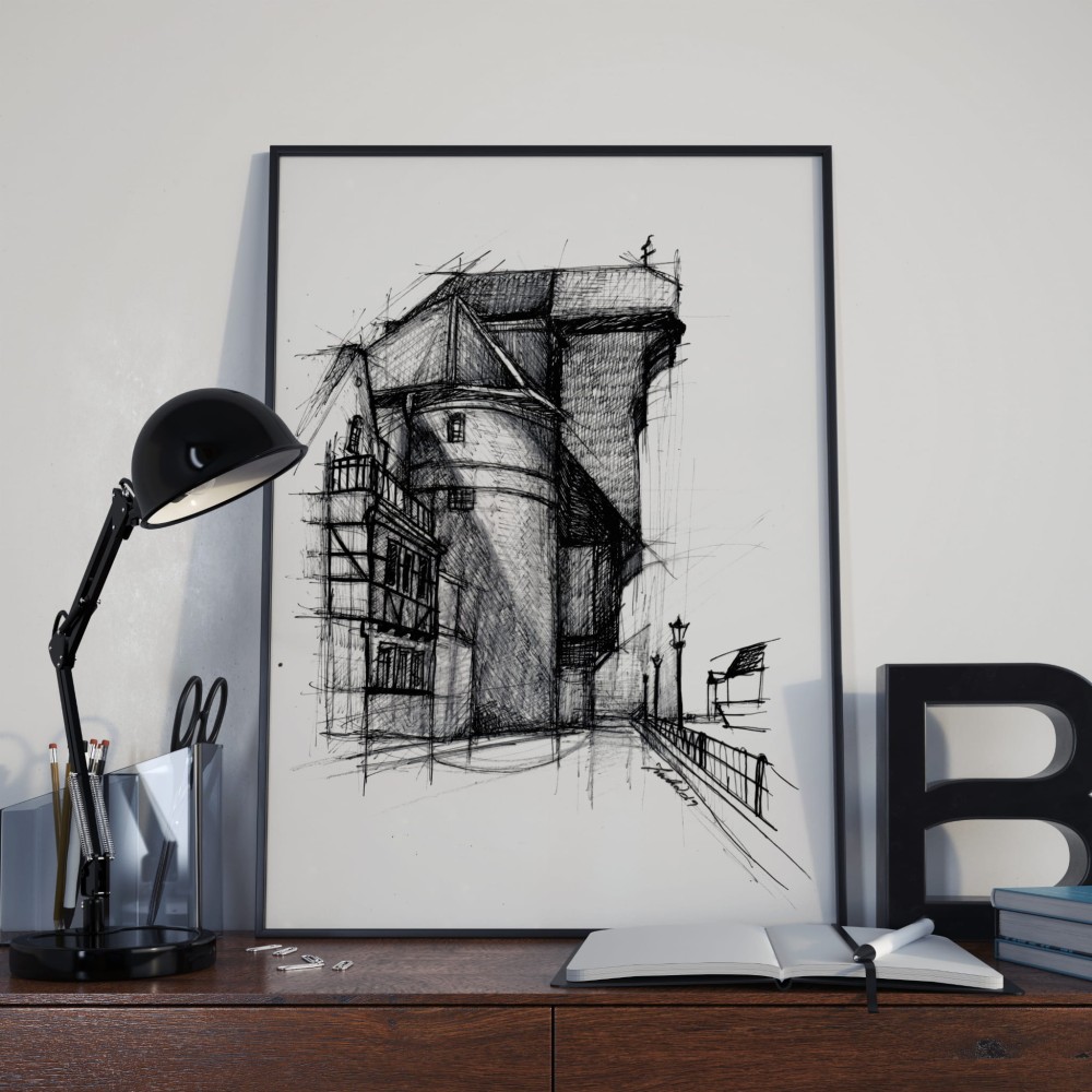 Plakat Żuraw Gdańsk 4rooms