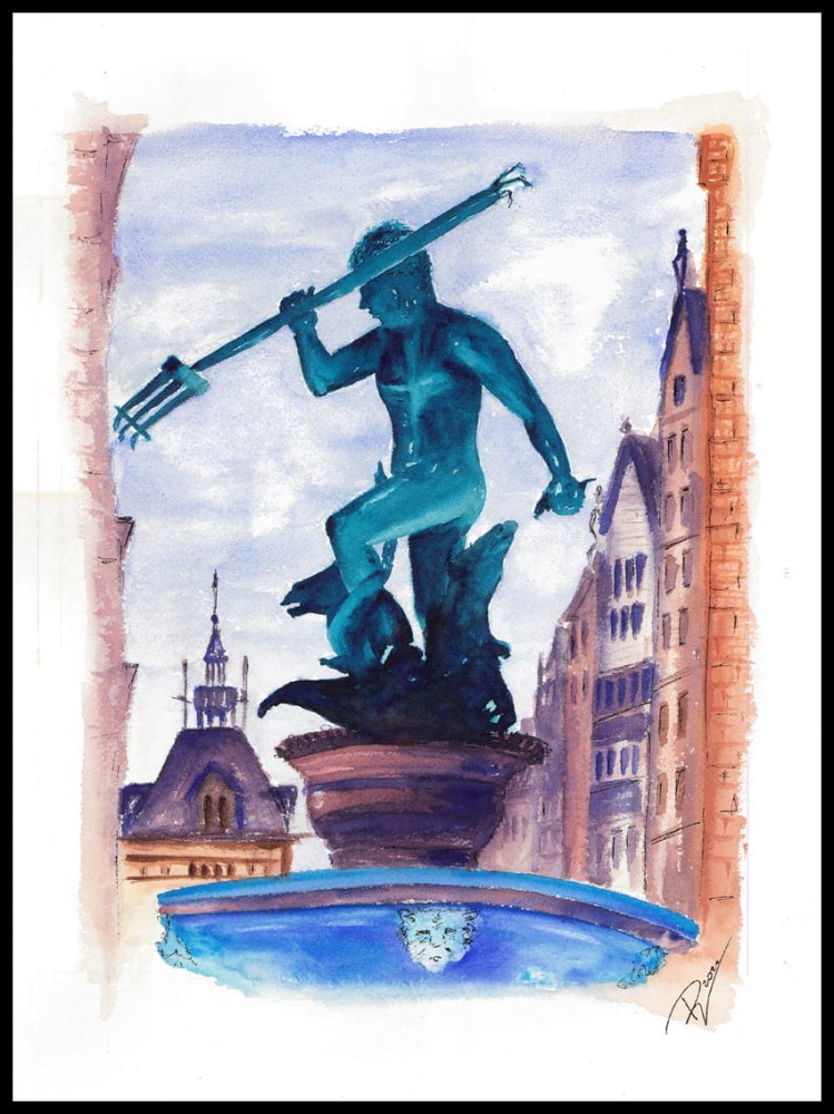Neptun akwarela w ramcee 1.jpg