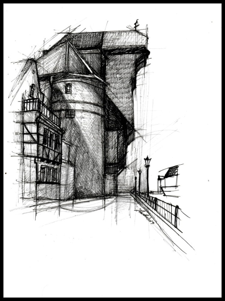 Żuraw czarno biały w ramcee 1.jpg