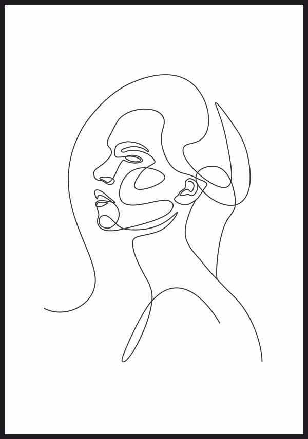 Plakat-portret-kobiety-z-profilu-malowany-kreska.jpg