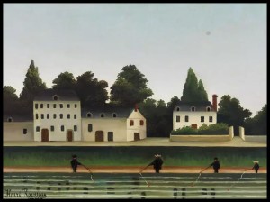 Landscape and Four Fisherman, Henri Rousseau w ramcee 1.jpg