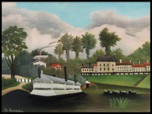 The Laundry Boat of Pont de Charenton, Henri Rousseau w ramcee 1.jpg