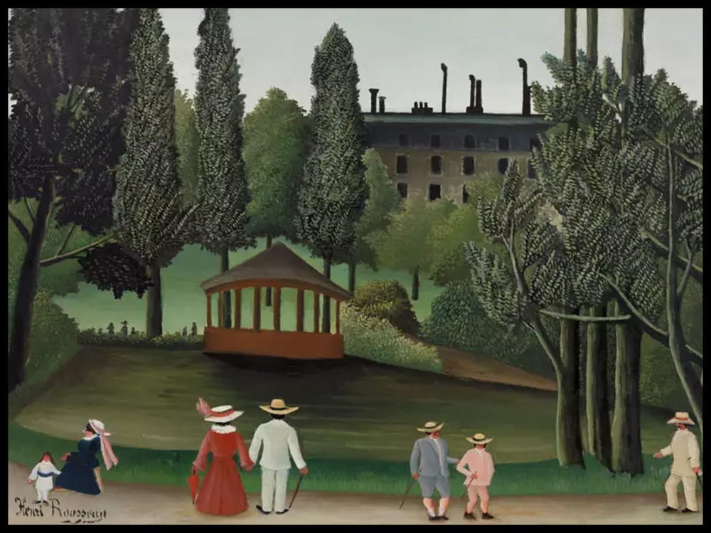 View of Montsouris Park, the Kiosk, Henri Rousseau w ramcee 1.jpg