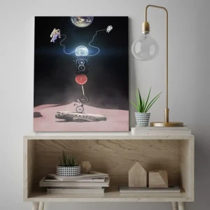 obraz-na-plotnie-kosmos-ziemia-ksiezyc-astronauta-bryantama-art (1).webp