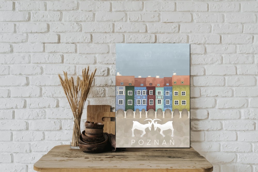 Obraz Poznan kamienice z napisem.jpg