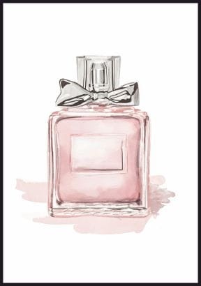 Ilustracja-na-sciane----flakon-dziewczecych-rozowych-perfum-z-szara-kokarda.jpg