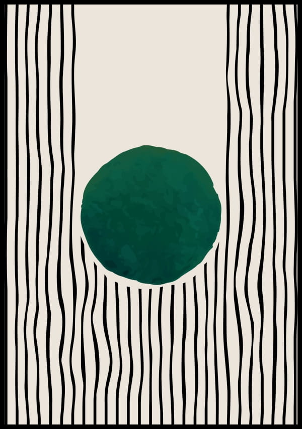 Graficzny-plakat-z-ciemnozielona-kula-i-rownoleglymi,-nieregularnymi-liniami.jpg