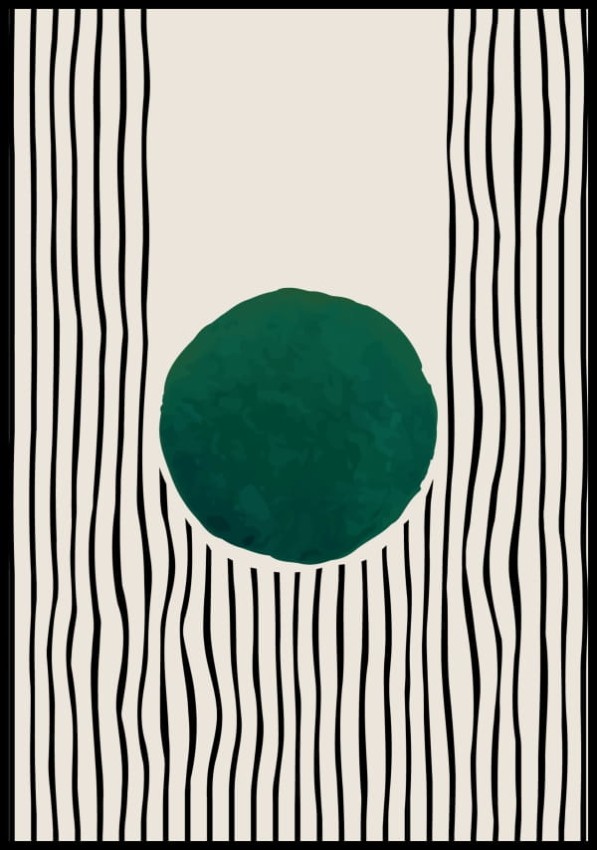 Graficzny-plakat-z-ciemnozielona-kula-i-rownoleglymi,-nieregularnymi-liniami.jpg