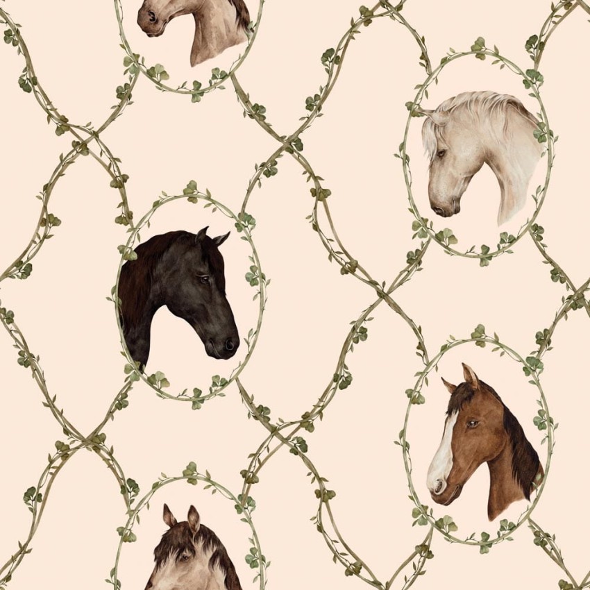 Tapeta Watercolour-horses-beige.jpg