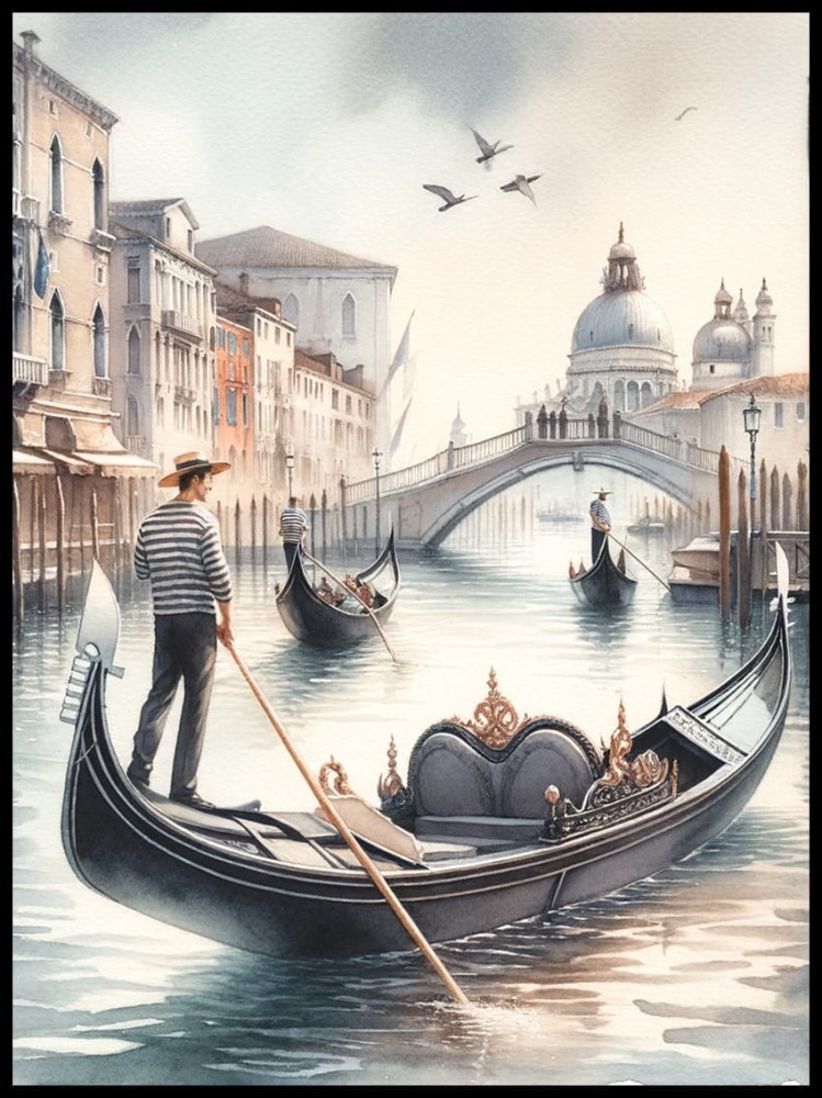 Wenecja gondolier w ramcee 1.jpg