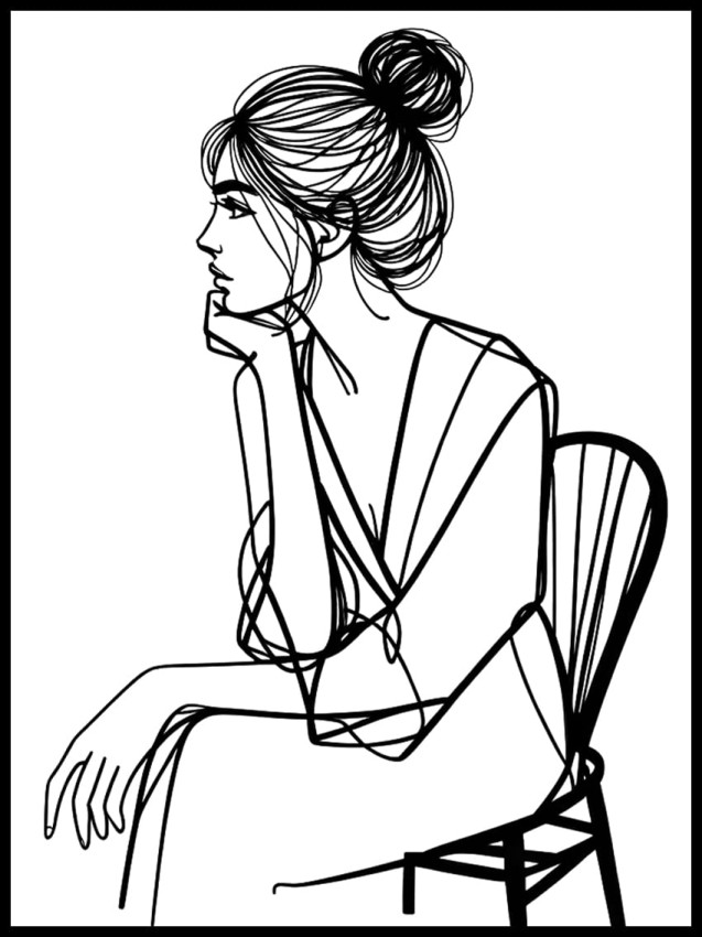 Zamyslona dziewczyna na krzesle w ramcee 1.jpg