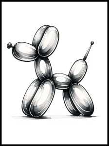 Baloon dog czarny w ramcee 1.jpg