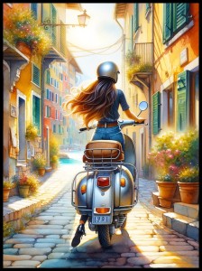 Dziewczyna na Vespie w ramcee 1.jpg