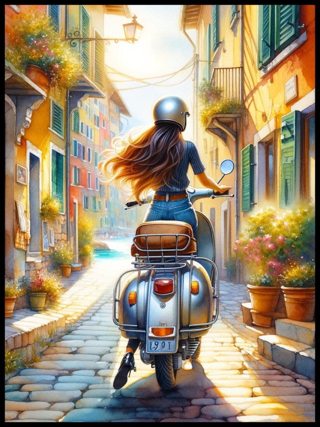 Dziewczyna na Vespie w ramcee 1.jpg