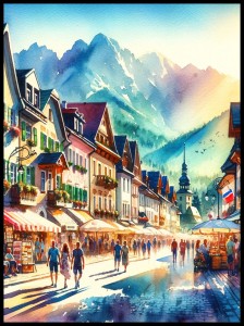 Zakopane Krupówki latem w ramcee 1.jpg