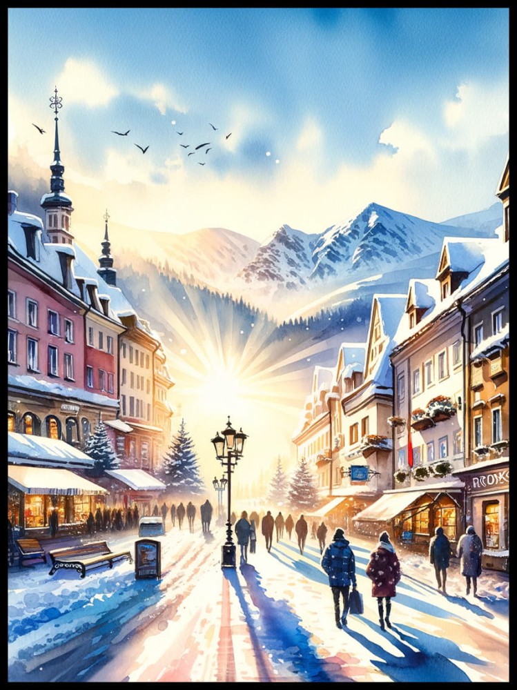 Zakopane krupówki zimą w ramcee 1.jpg