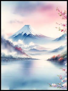Góra Fuji w ramcee 1 akwarela.jpg