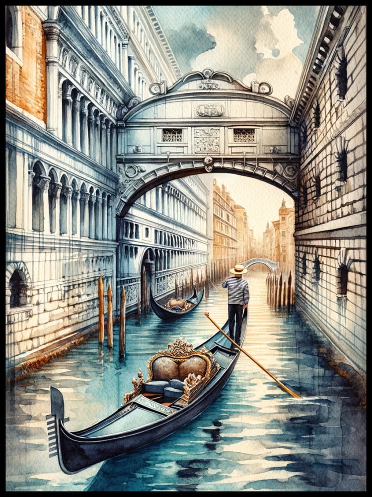 Wenecja gondola w ramcee 1.jpg