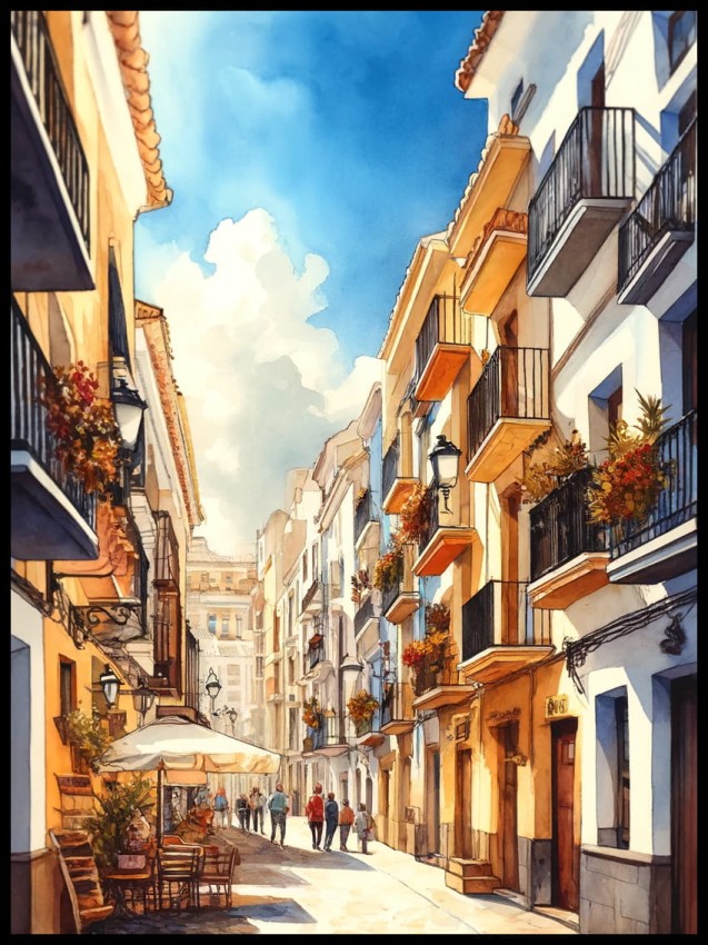 Alicante uliczka w ramcee 1.jpg