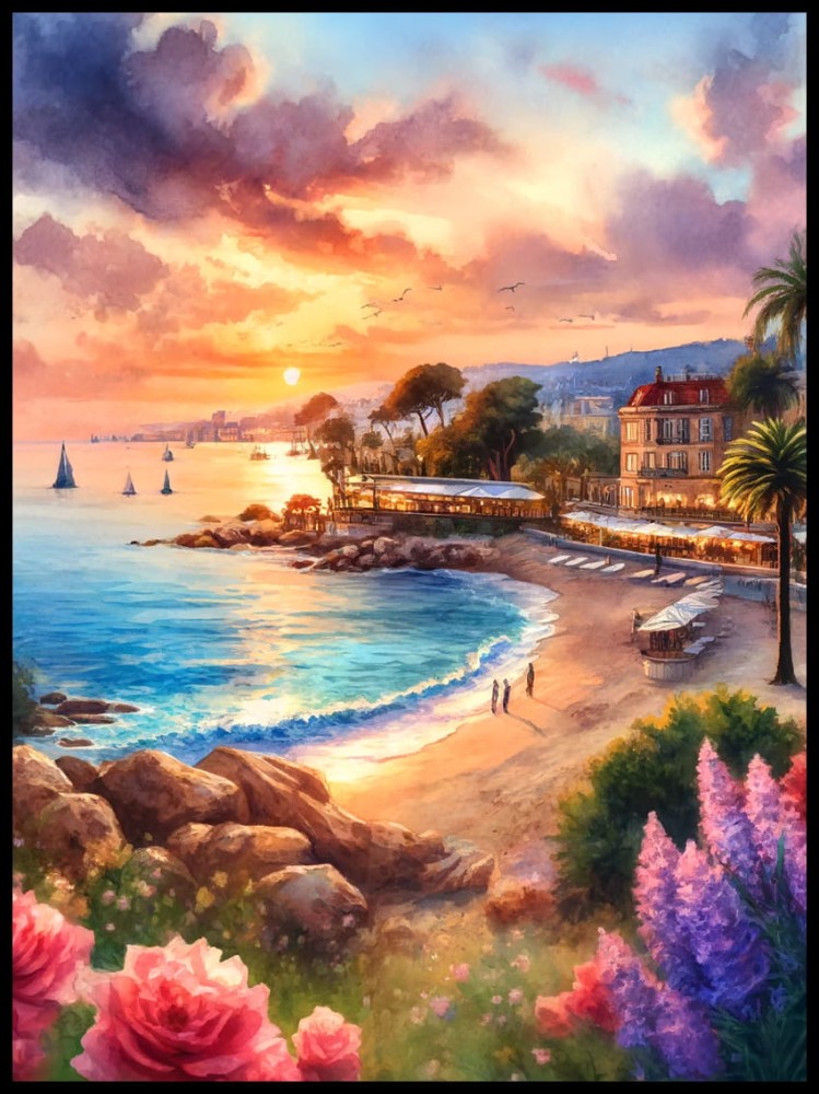 Francuska Riviera zachod słonca w ramcee 1.jpg