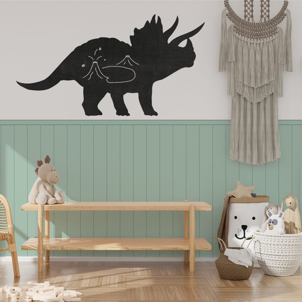 Naklejka ścienna lamperia w kolorze zielonym imitująca drewniane panele ścienne, dekoracja do pokoju dziecięcego w stylu skandynawskim 4rooms