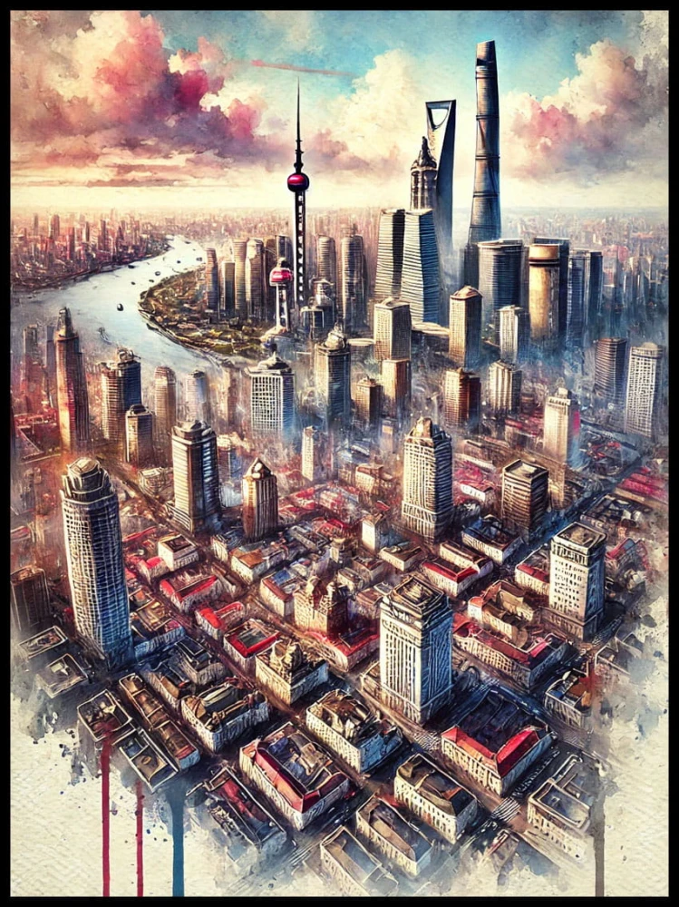 Shanghaj z lotu ptaka w ramcee 1.jpg