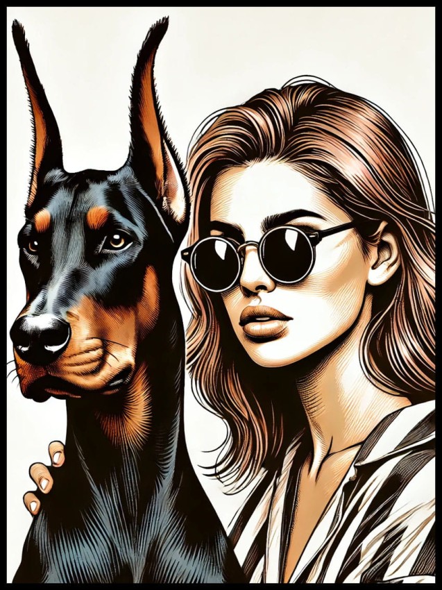 Kobieta z Dobermanem w ramcee 1.jpg