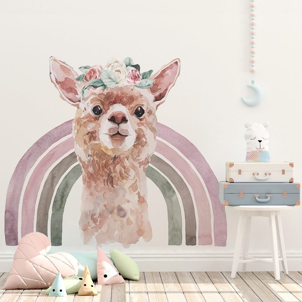 teczowa-lama-akwarela-naklejki-na-sciane-dla-dzieci.jpg