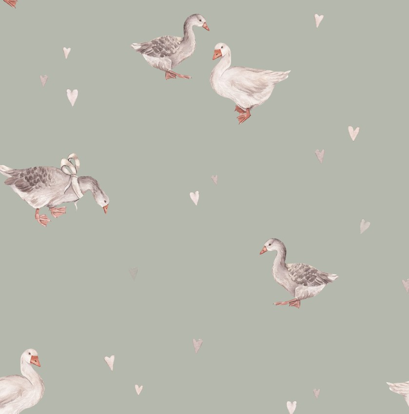 tapeta-love-geese-zielona.jpg