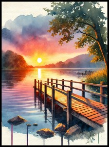 Zachód słońca na jeziorem w ramcee 2.jpg