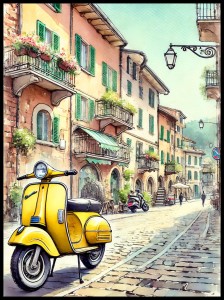 Vespa na Wloskiej uliczce w ramcee 1.jpg