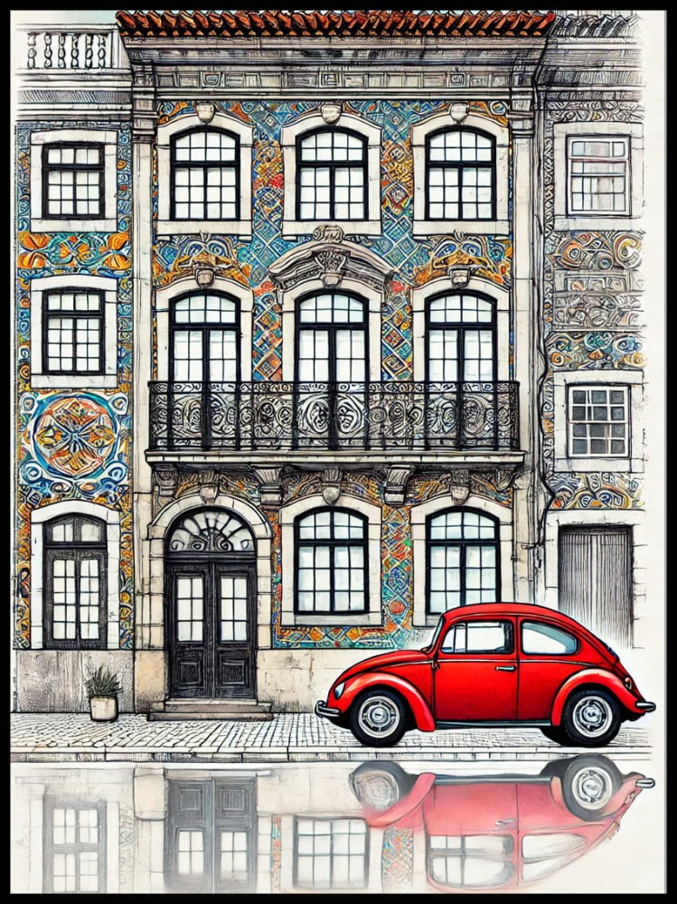 Porto kamienice i samochod w ramcee 1.jpg