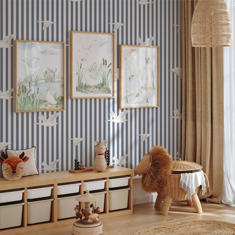 Tapeta Gąski Paski Granatowe 1.jpg