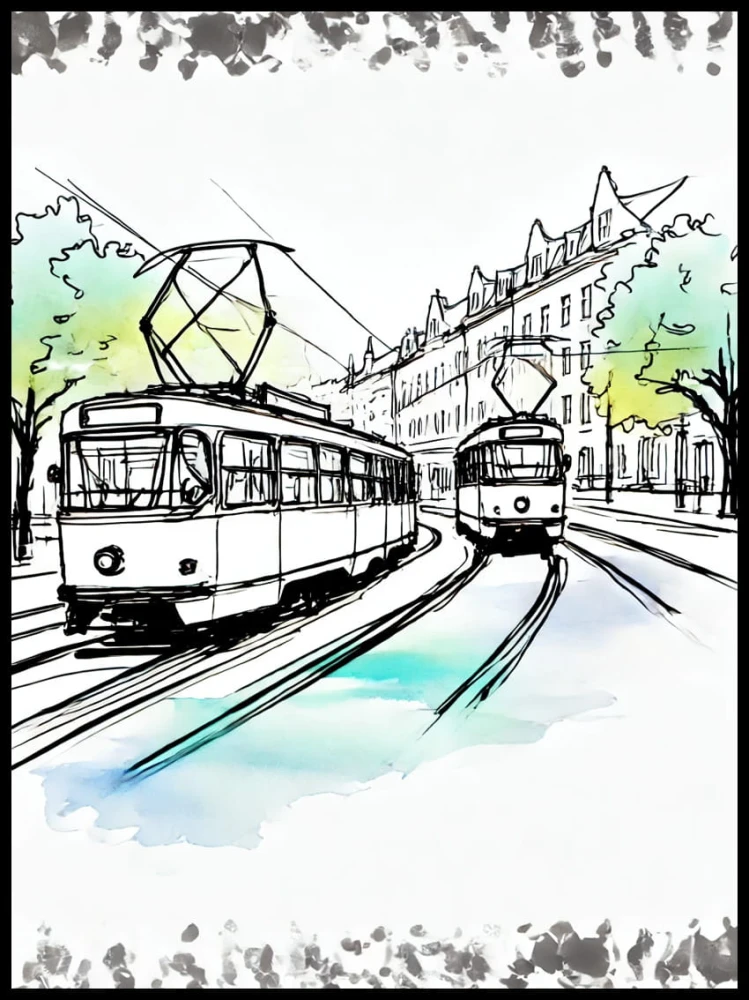 Tramwaj w miescie w ramcee 1.jpg