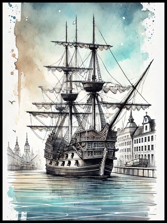 Gdańsk Statek Czarna perła w ramcee 1.jpg