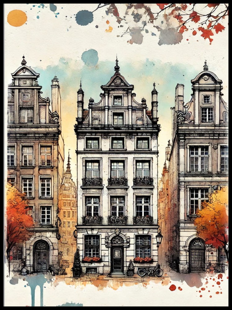 Kamienice Gdańsk jesienia w ramcee 2.jpg