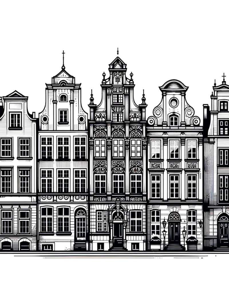 Kamienice Gdansk czarno białe 1.jpg