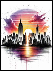 USA Nowy Jork zachód słońca w ramcee 1.jpg