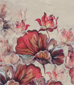 Fototapeta-painted-leaves-and-water-lilies.jpg
