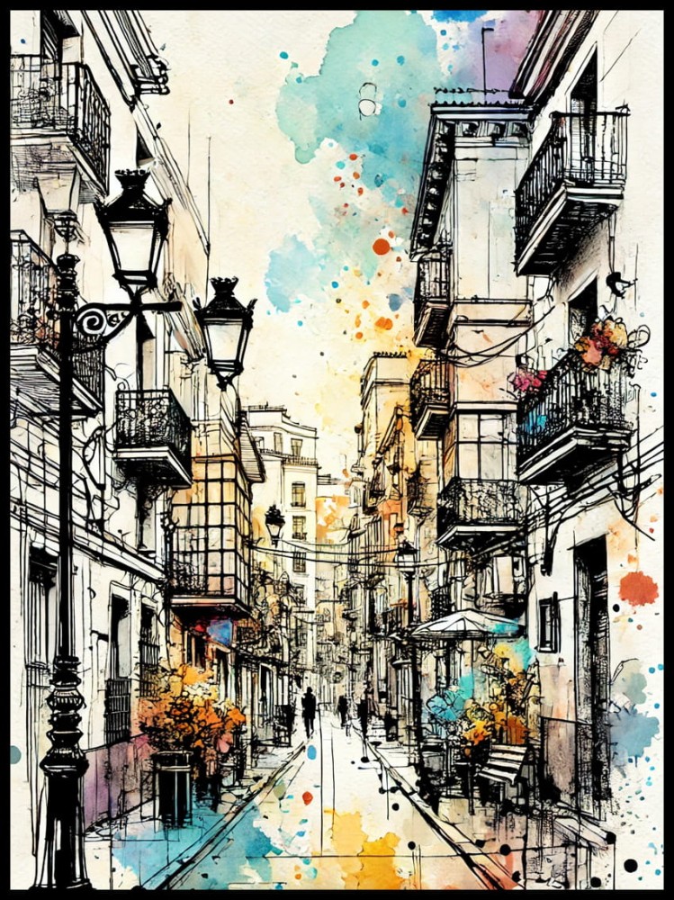 Alicante uliczka w ramcee 2.jpg