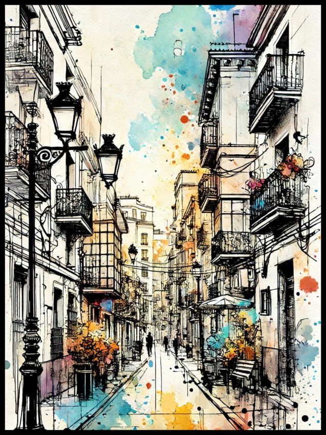 Alicante uliczka w ramcee 2.jpg